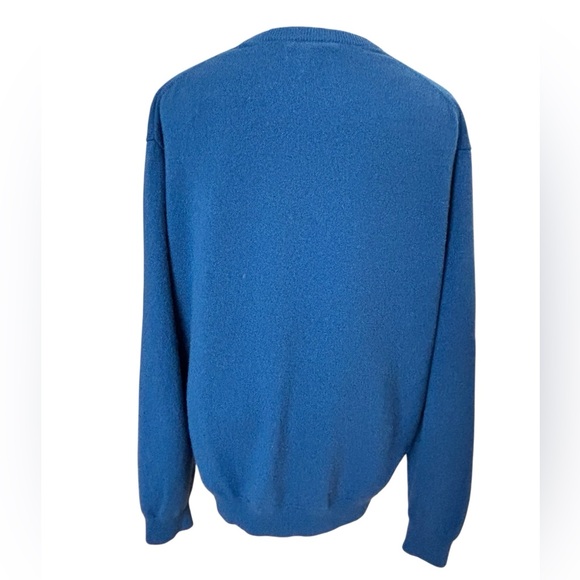 Club Room 100% Cashmere Blue V-Neck Sweater Mens XL - Picture 3 of 7
